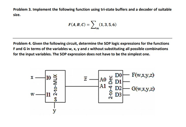 Solved Problem 1 A Combinational Circuit Is Specified By Chegg Com