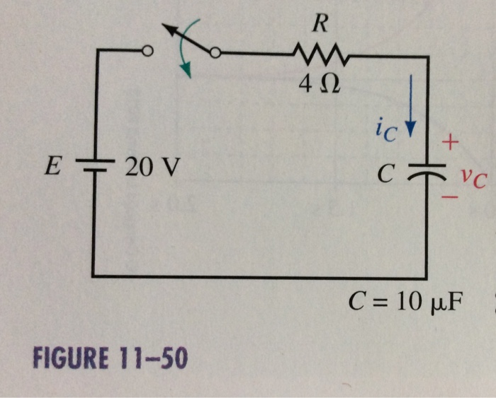 Solved 11.2 Capacitor Charging Equation 6. The switch of | Chegg.com