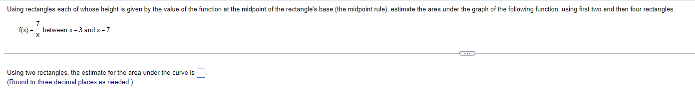 Solved Part 2: Using 4 rectangles, the estimate for the area | Chegg.com