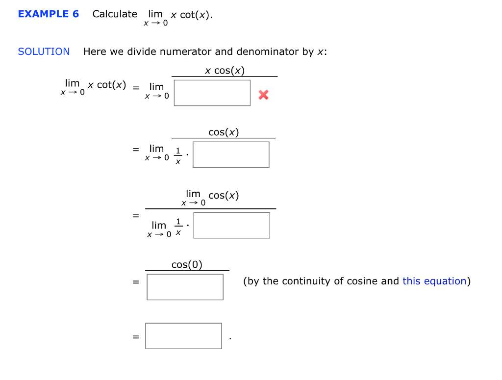 solved-example-6-calculate-lim-x-cot-x-x-0-solution-here-we-chegg