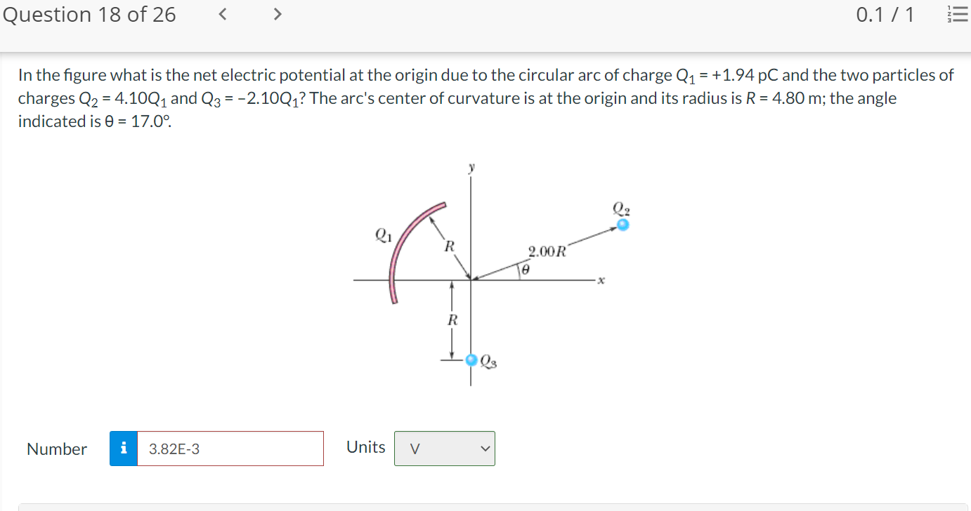 Solved Question 18 of 26 ( 0.171 In the figure what is the | Chegg.com