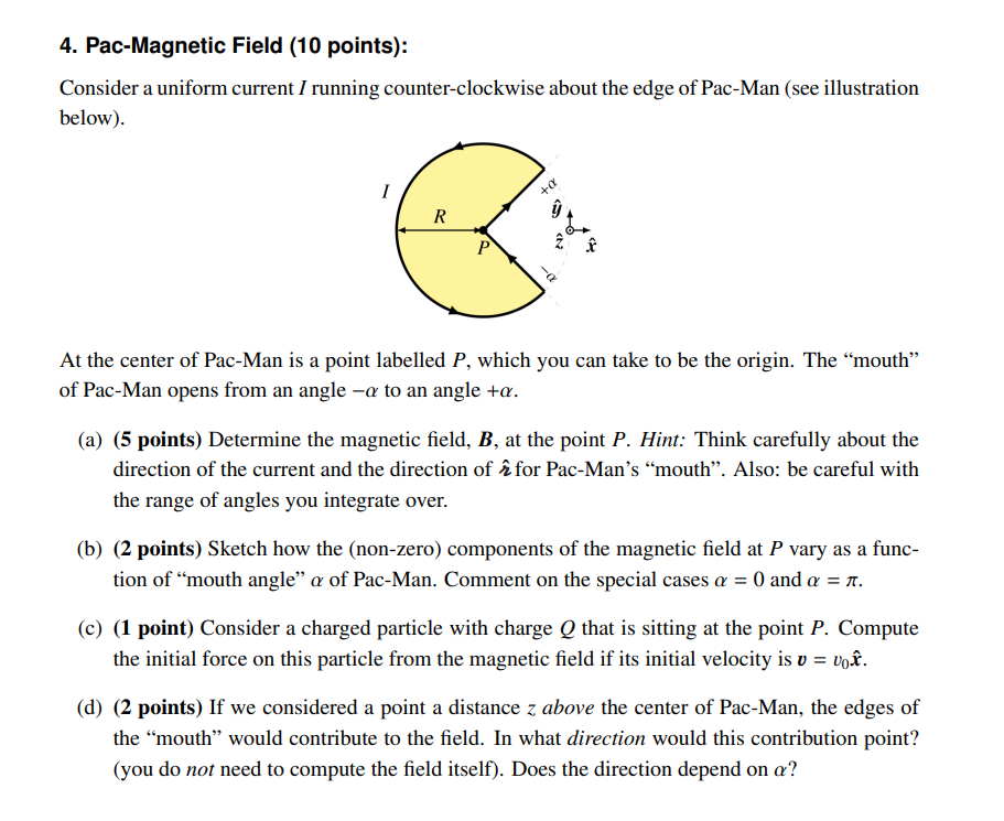 Solved 4. Field (10 points) Consider a uniform