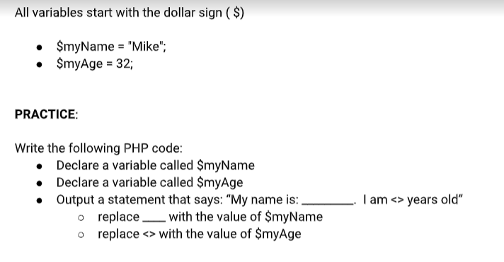 Solved PHP uses the same operators as other languages (+,-, | Chegg.com