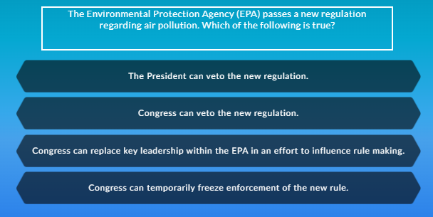 Solved The Environmental Protection Agency (EPA) Passes A | Chegg.com