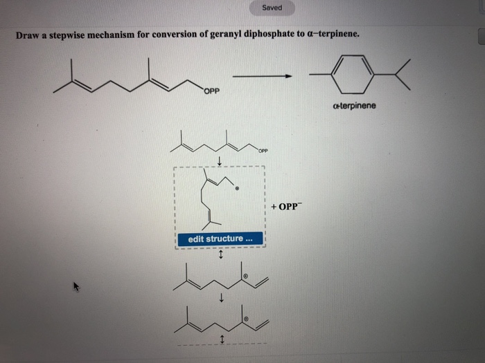 Solved Saved Draw a stepwise mechanism for conversion of | Chegg.com