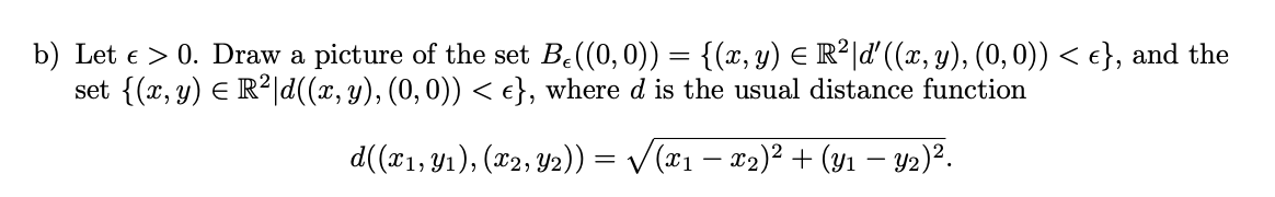 Solved - a) Prove that R2 = {(x, y)|X, Y E R} is a metric | Chegg.com