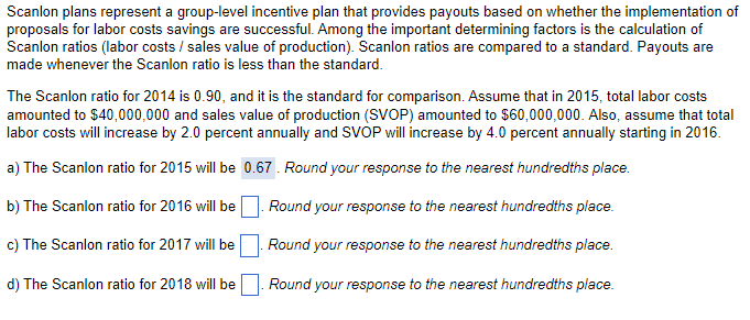 Solved Scanlon Plans Represent A Group-level Incentive Plan | Chegg.com