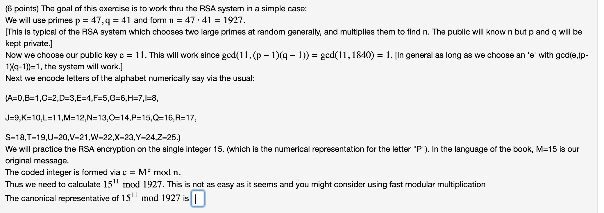 Solved (6 points) The goal of this exercise is to work thru | Chegg.com