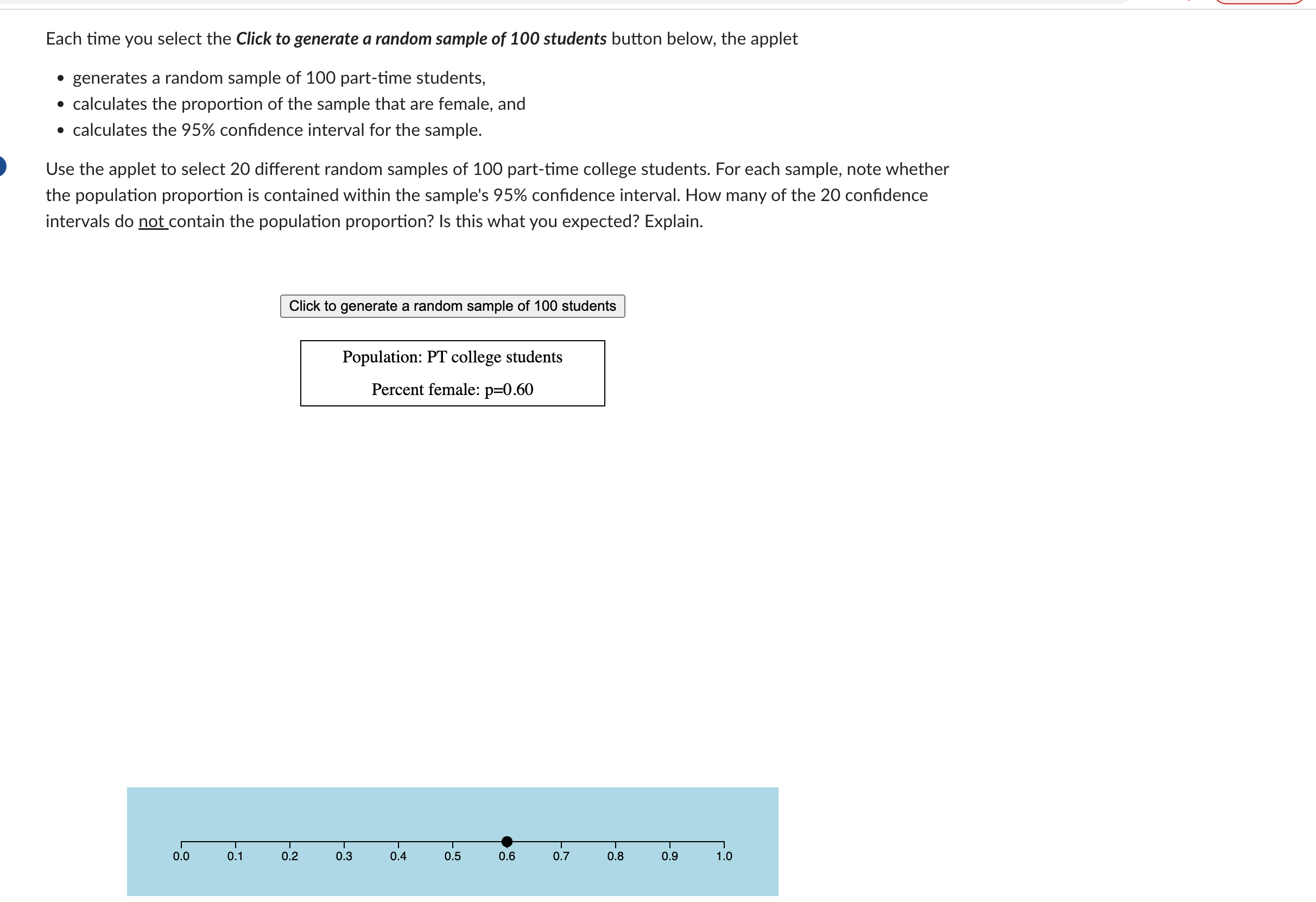 Solved Each time you select the Click to generate a random