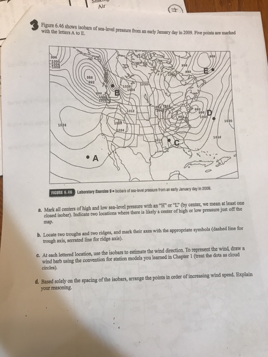 Solved Air Figure 6.46 Shows Isobars Of Sea-level Pressure 