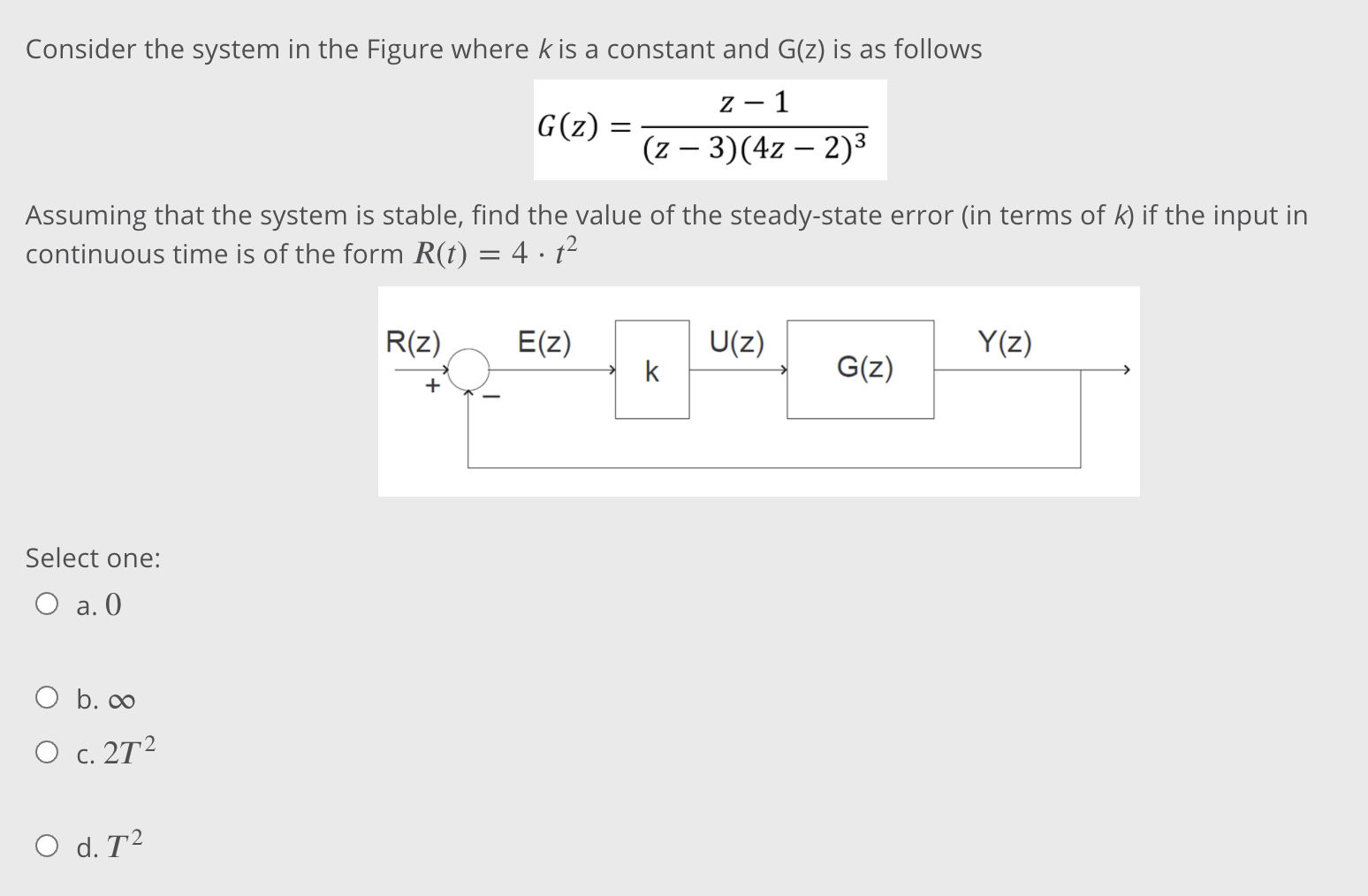 Solved Consider the system in the Figure where kis a | Chegg.com