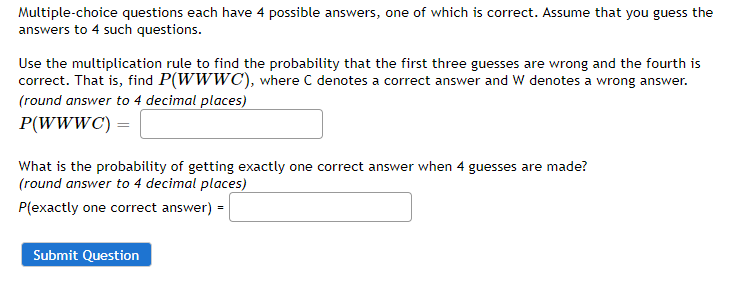 Solved Multiple-choice questions each have 4 possible | Chegg.com