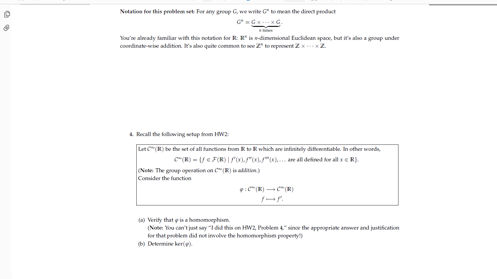 Solved Notation For This Problem Set For Any Group G We Chegg Com