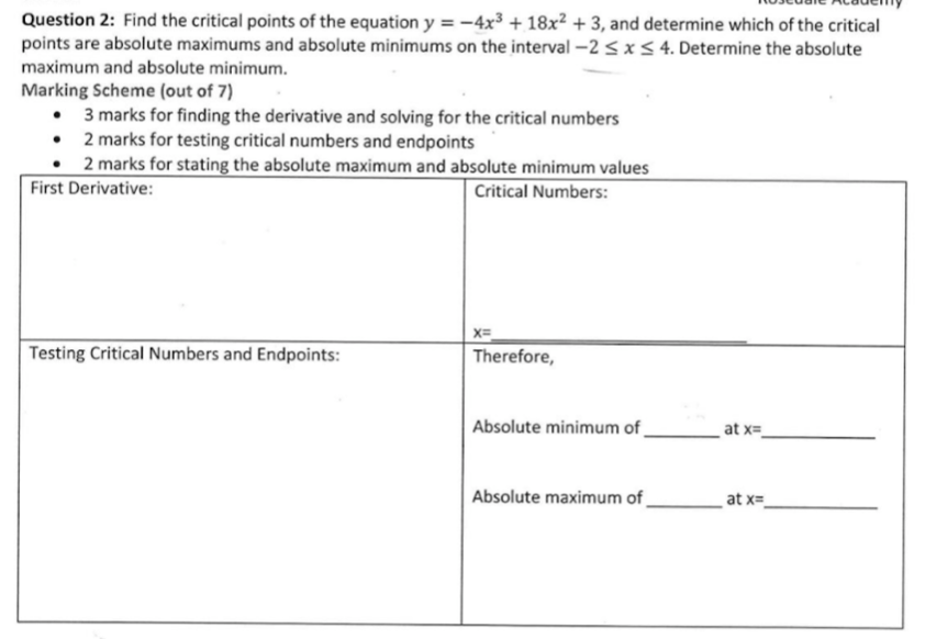 Solved Question 2: Find the critical points of the equation | Chegg.com