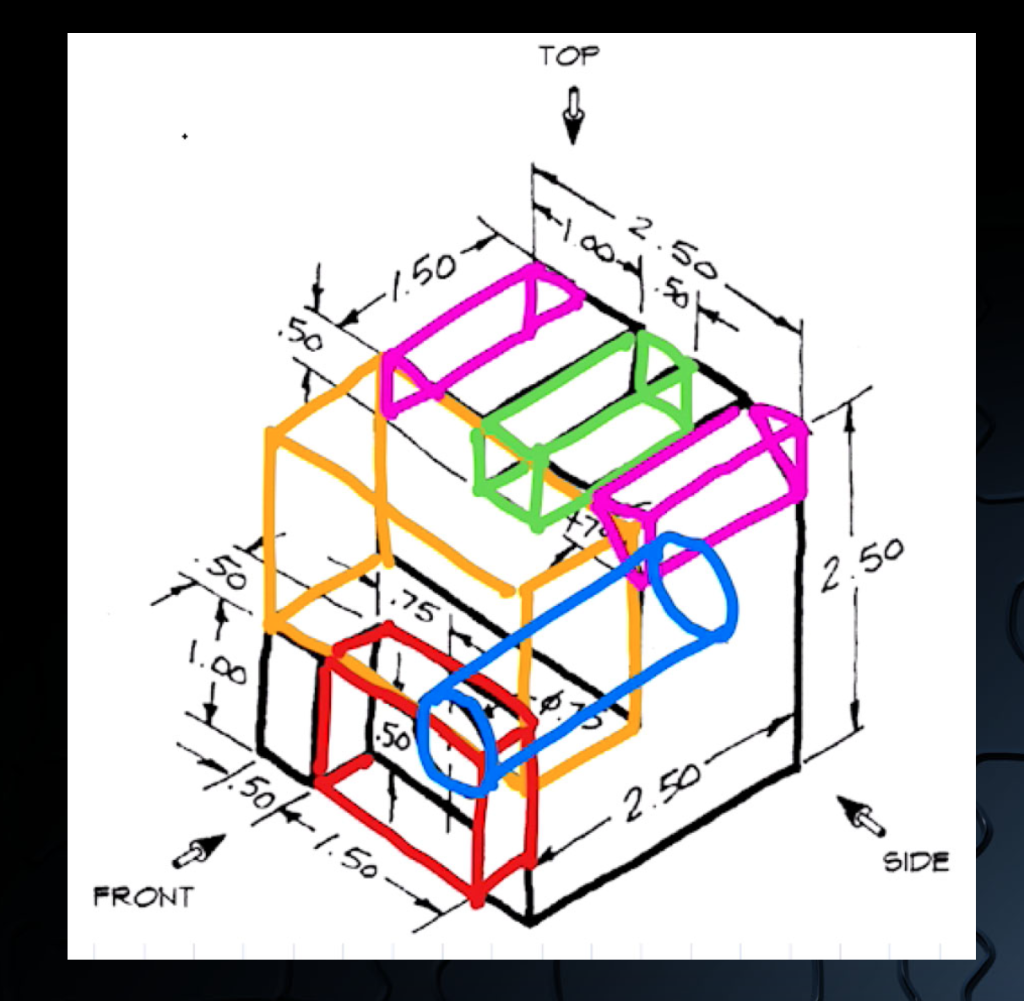 how to find total volume of multiple shapes