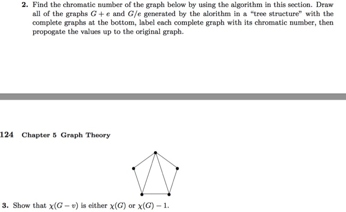 Solved 2. Find The Chromatic Number Of The Graph Below By | Chegg.com