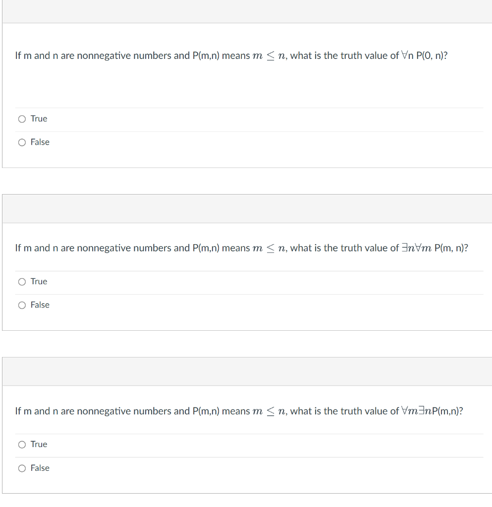 Solved If m and n are nonnegative numbers and P(m,n) means m