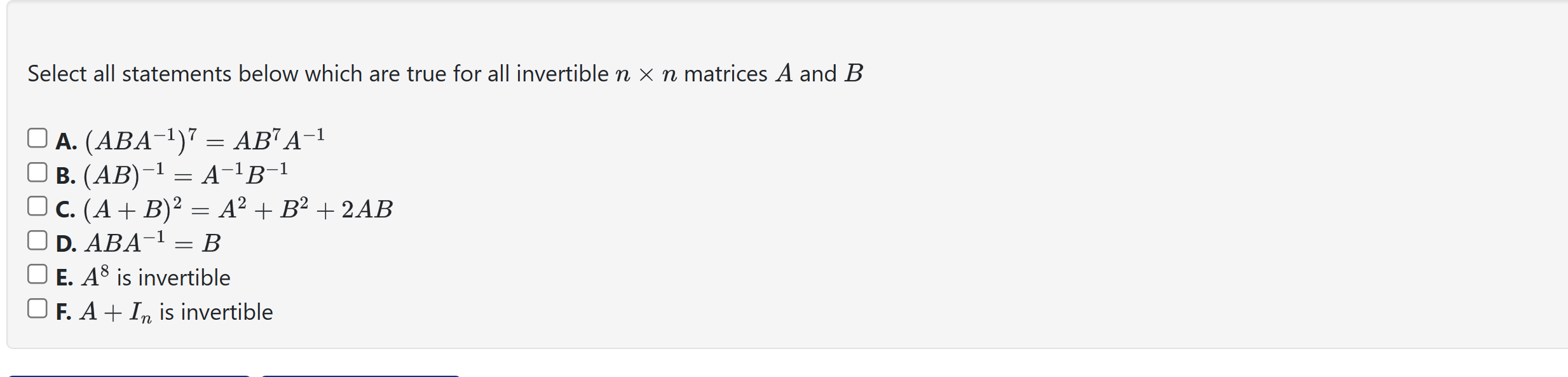 Solved Select All Statements Below Which Are True For All | Chegg.com