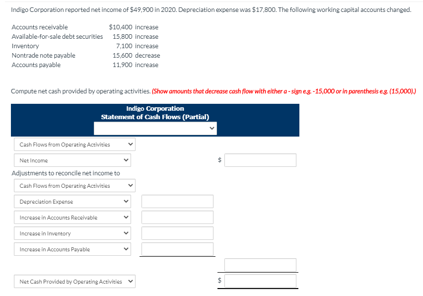 solved-indigo-corporation-reported-net-income-of-49-900-in-chegg