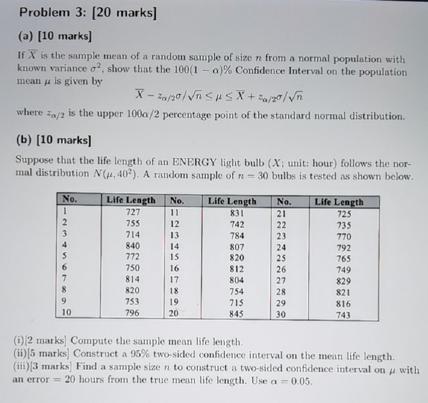 Solved Problem 3: (20 marks] (a) (10 marks] If X is the | Chegg.com