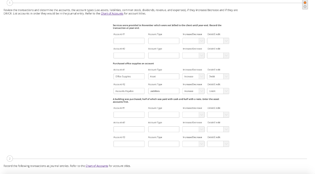 Solved Review the transactions and determine the accounts, | Chegg.com