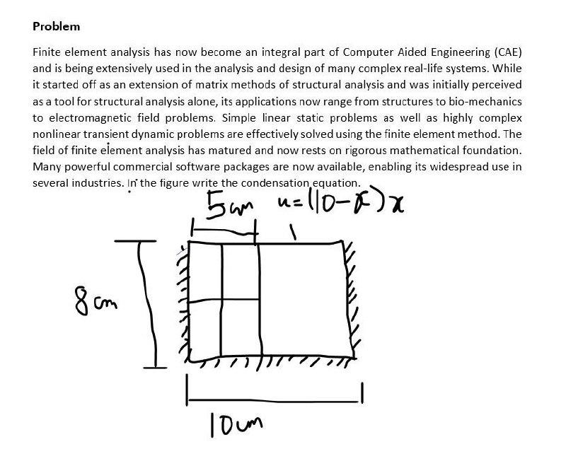 Solved Problem Finite element analysis has now become an | Chegg.com