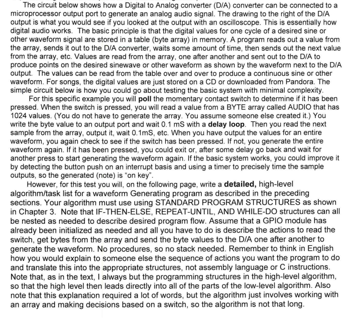 Solved The circuit below shows how a Digital to Analog
