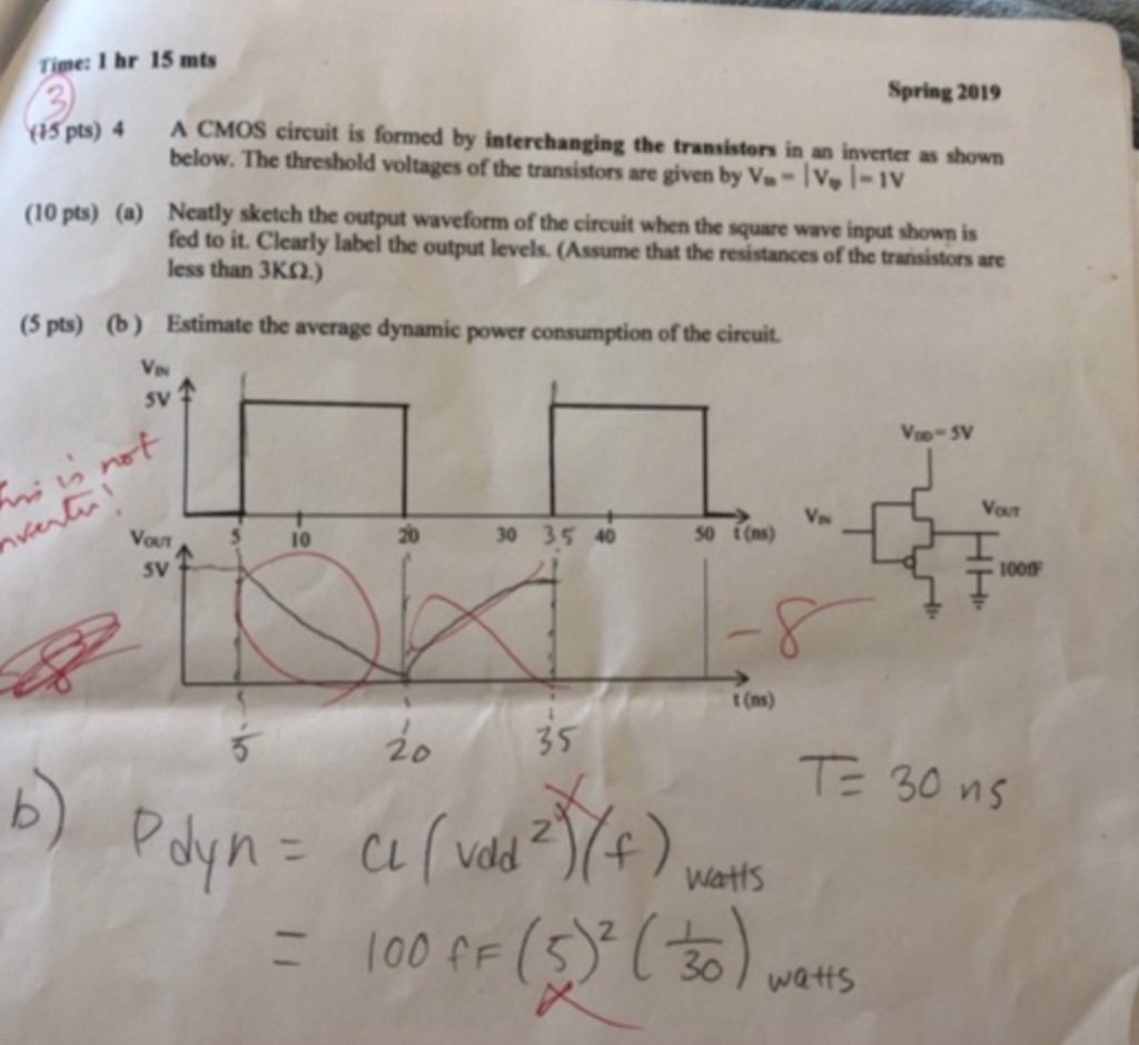 Solved Time: I hr 15 mts a5 pts) 4 A CMOS circuit is formed | Chegg.com