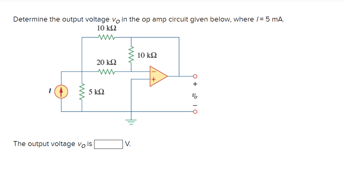 Solved Determine the output voltage vo in the op amp circuit | Chegg.com