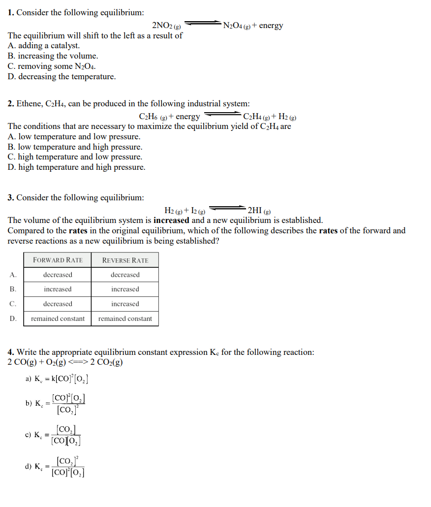 Solved Consider the following chemical reaction at | Chegg.com