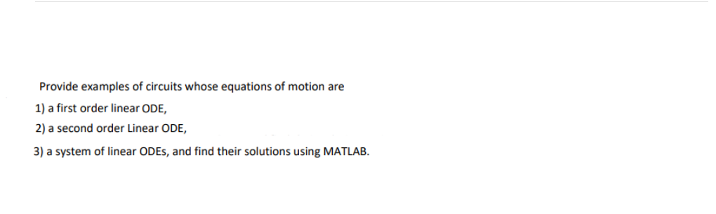 Solved MATLAB Code! Please provide the examples for each ODE | Chegg.com