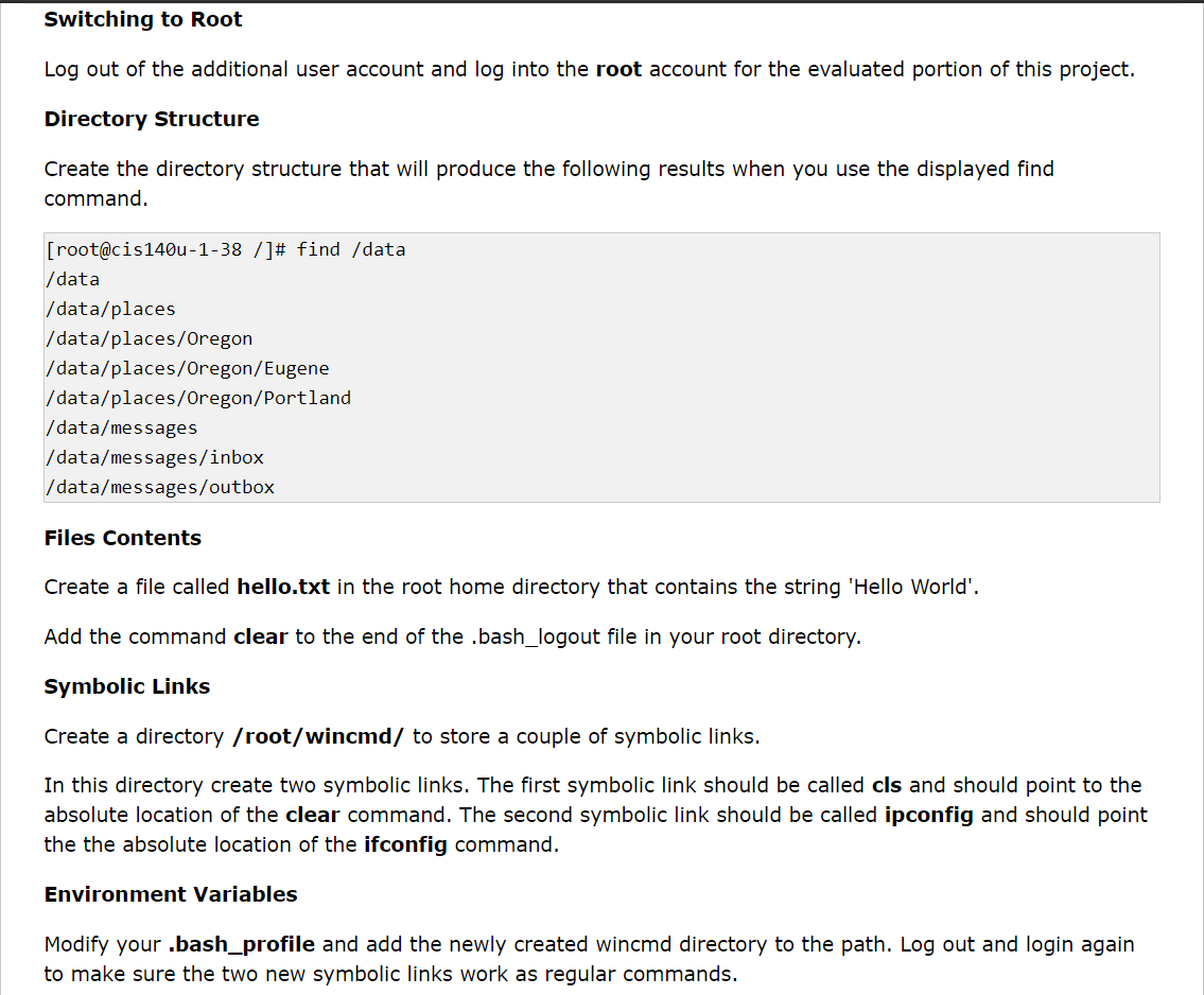 Solved I need help with this section using Linux I | Chegg.com
