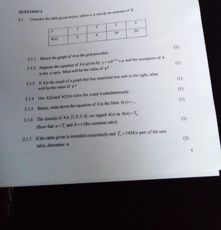 Solved QUESTION 2 21 Consider the table given below; where x | Chegg.com