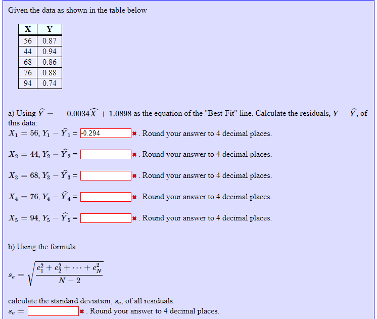 Solved Given the data as shown in the table below | X Y | Chegg.com