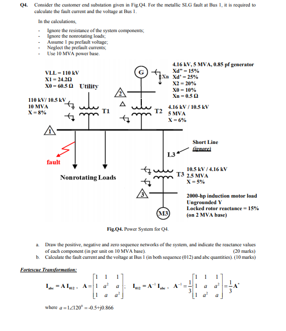 Solved 04. Consider the customer end substation given in | Chegg.com