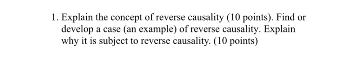 what is reverse causality in psychology