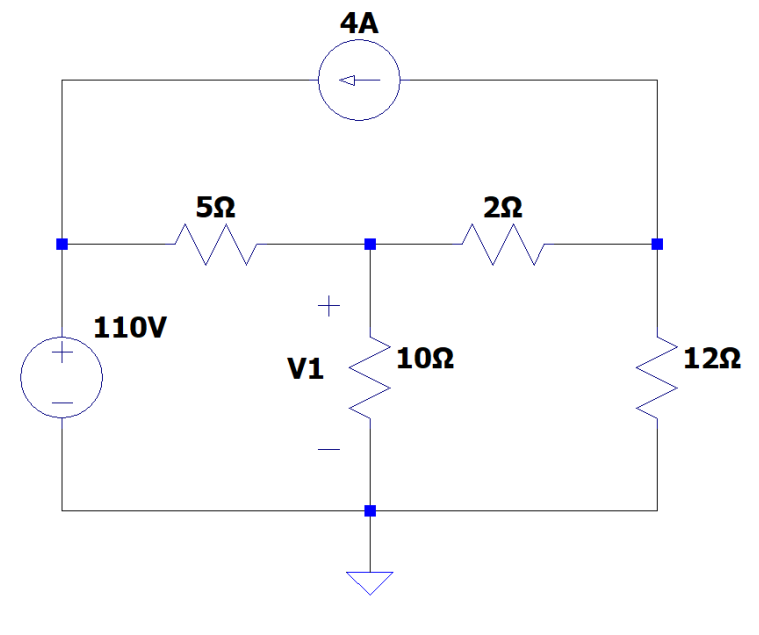 Solved Use Superposition to solve for: 1) V1 when current | Chegg.com