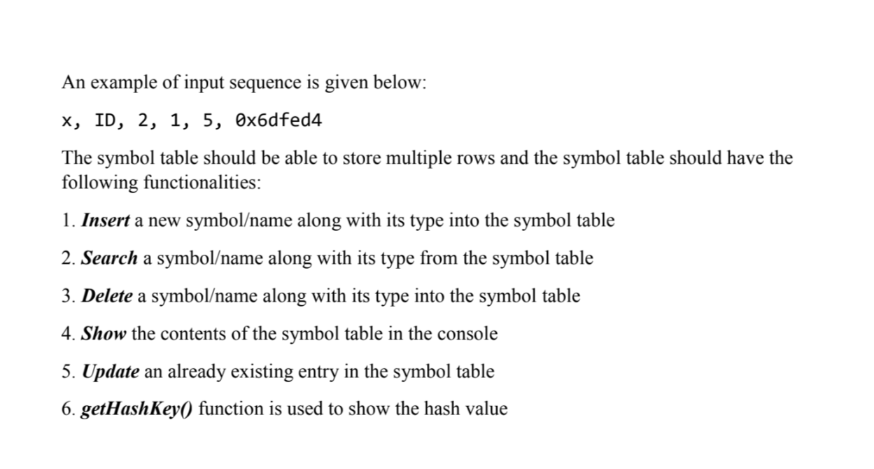 Solved Sample Inputs and Outputs The input to your program | Chegg.com