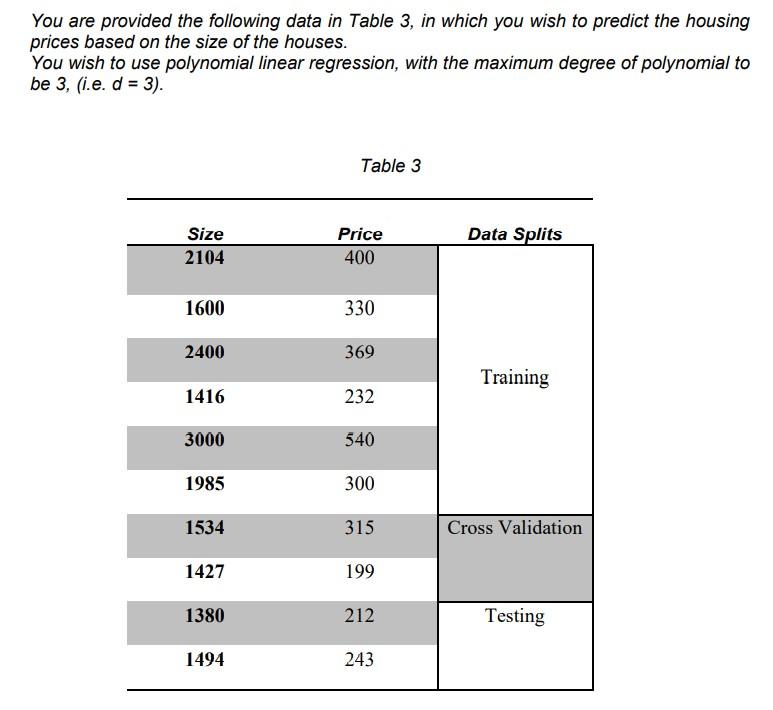 Solved Q1) i) a) Compute the normalized features using mean | Chegg.com