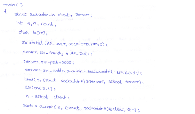 Create a TCP server that counts the number of | Chegg.com