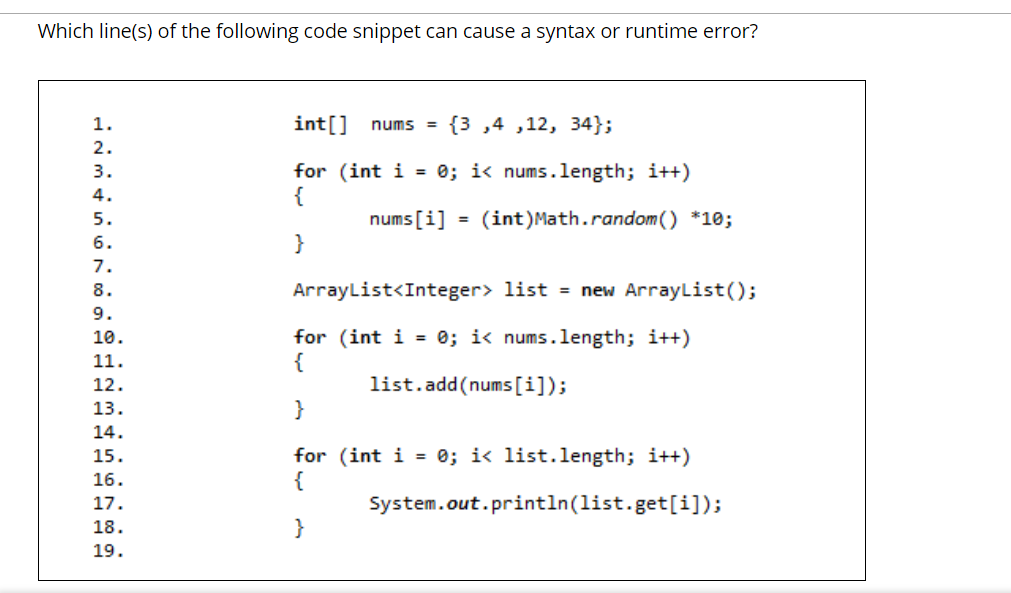 Solved 13 lines 14 ,15 , 7 lines 15 , 9 ,14 line 7 | Chegg.com