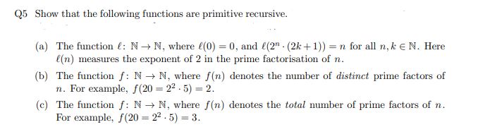 Solved 25 Show that the following functions are primitive | Chegg.com