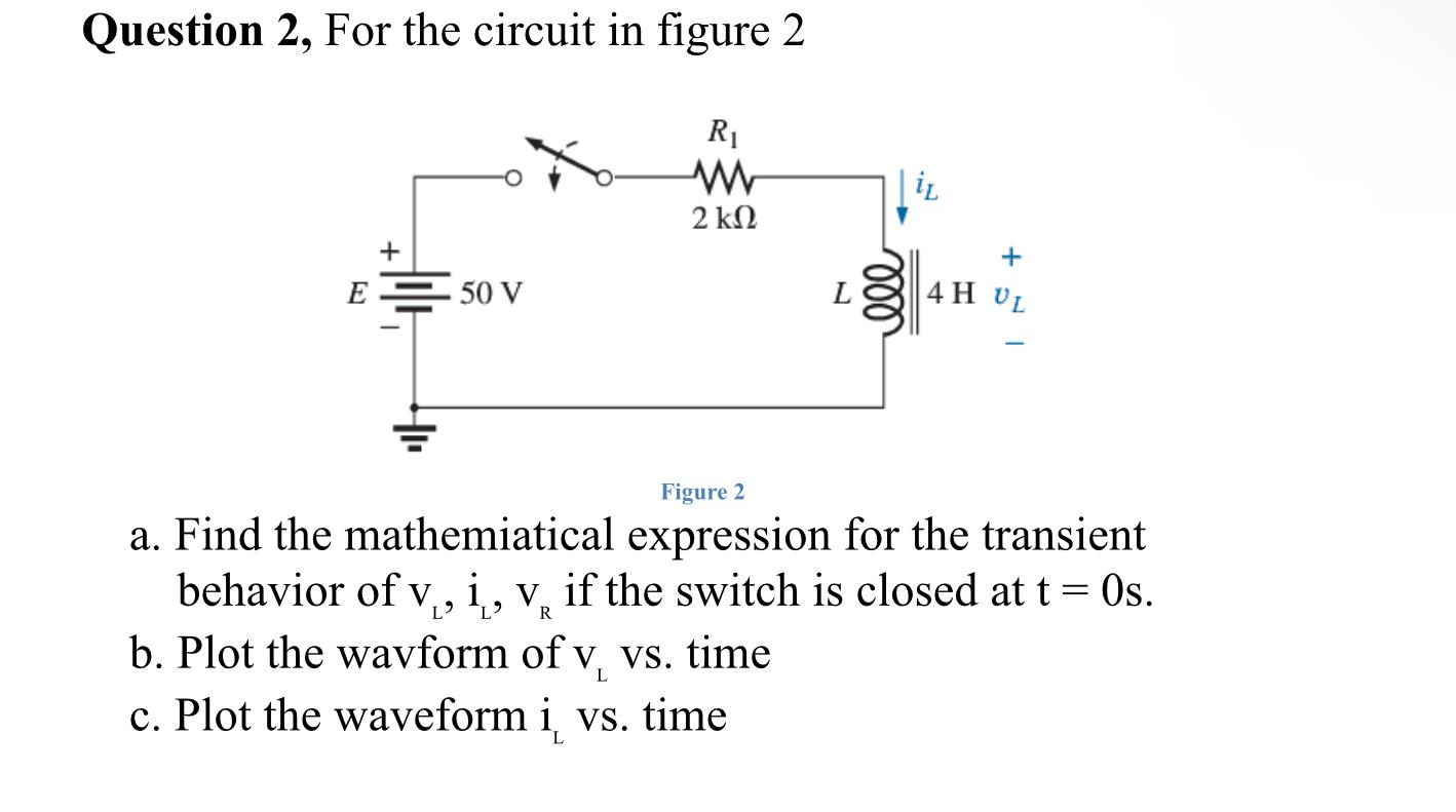 Solved Question 2, For the circuit in figure 2 a. Find the | Chegg.com