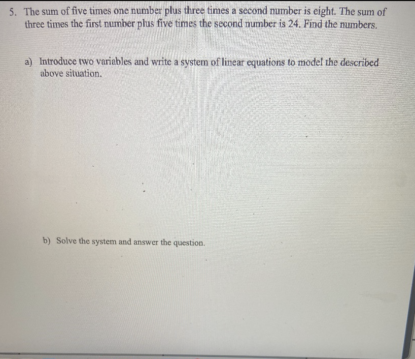three times a number plus five