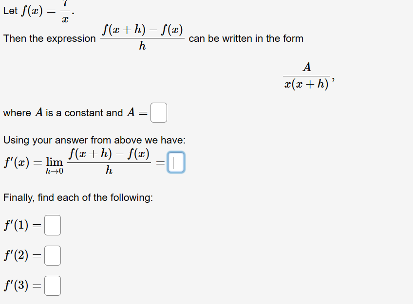 Solved Let f x rx Then the expression f x h f x h can be Chegg com