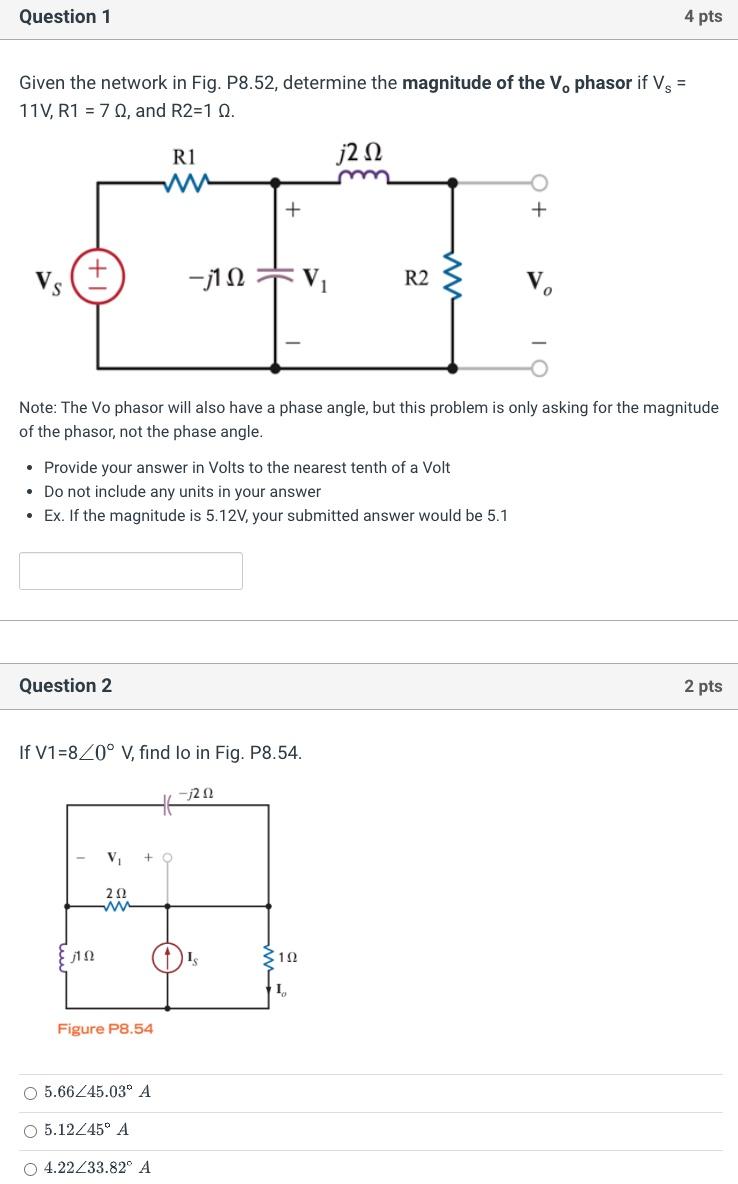 Solved Given the network in Fig. P8.52, determine the | Chegg.com