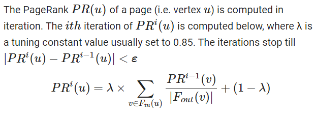 Solved The PageRank algorithm is presented as follows. | Chegg.com