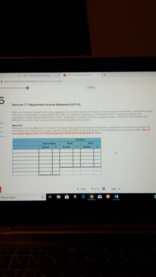 Solved htm Ch7 Practice Homework Exercise 7-7 Segmented | Chegg.com