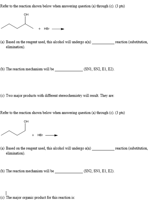 Solved Refer to the reaction shown below when answering | Chegg.com