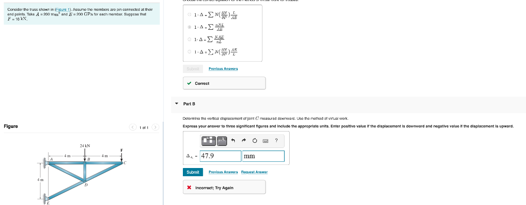 Solved Consider The Truss Shown In Figure 1). Assume The | Chegg.com